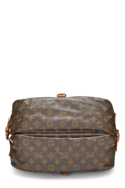 Pre-owned Louis Vuitton Monogram Canvas Saumur 35