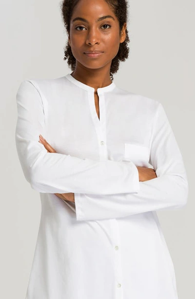 Hanro Cotton Deluxe Pajamas In 101 - White