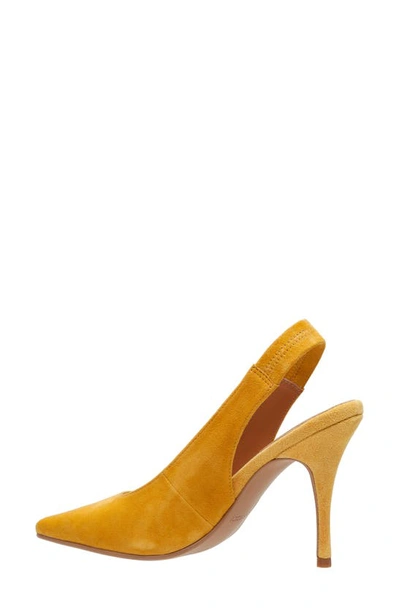 Shop Lisa Vicky Piper Pointed Toe Slingback Pump In Dark Yellow