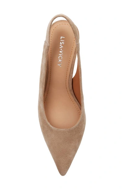 Shop Lisa Vicky Piper Pointed Toe Slingback Pump In Tan Camel