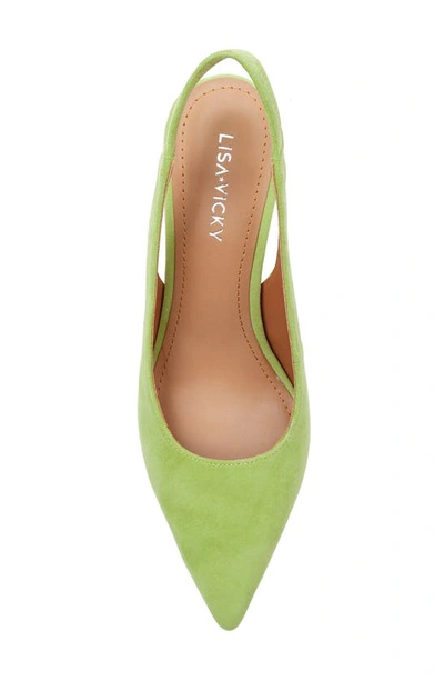 Shop Lisa Vicky Piper Pointed Toe Slingback Pump In Green