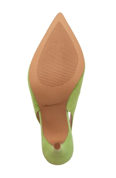 Shop Lisa Vicky Piper Pointed Toe Slingback Pump In Green