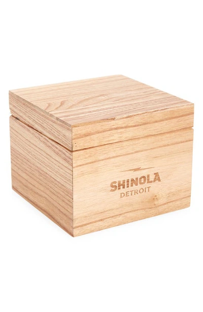 Shinola Men's The Runwell Leather Watch, 41mm In Navy