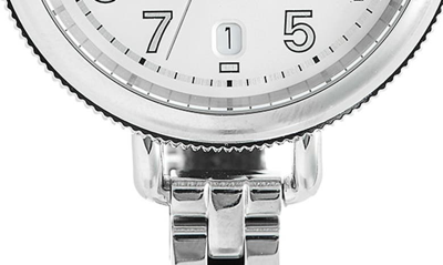 Shop Shinola The Birdy Moon Phase Bracelet Watch, 34mm In Light Silver