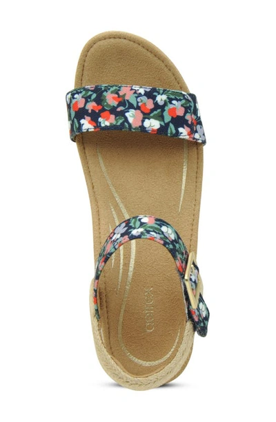 Shop Aetrex Sydney Wedge Espadrille Sandal In Floral