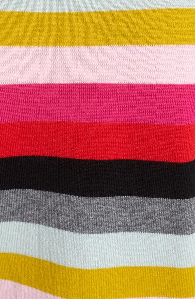 Shop Pam & Gela Multistripe Raw Edge Wool & Cashmere Blend Sweater In Multi Stripe