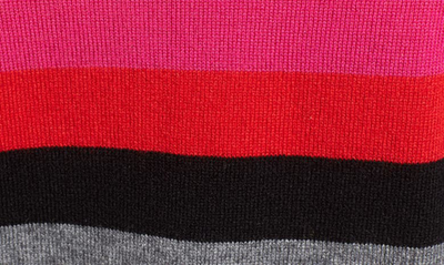 Shop Pam & Gela Multistripe Raw Edge Wool & Cashmere Blend Sweater In Multi Stripe