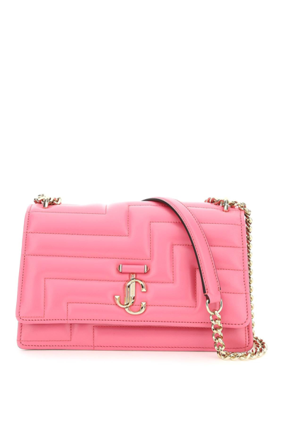 Shop Jimmy Choo Matellasse Shoulder Bag In Pink
