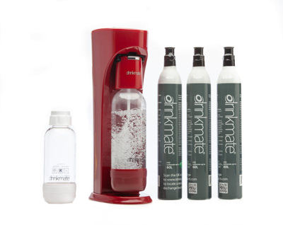 Shop Drinkmate Sparkling Water And Soda Maker, Carbonates Any Drink, Ultimate Bundle In Red