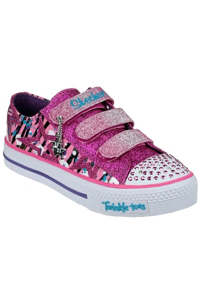 Skechers Girls Twinkle Toes Shuffles Glitter Trainers/sneakers (hot Pink/multi)  | ModeSens