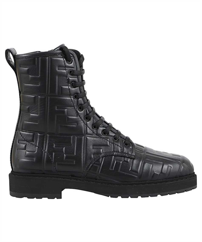 Shop Fendi Biker Boots In Black