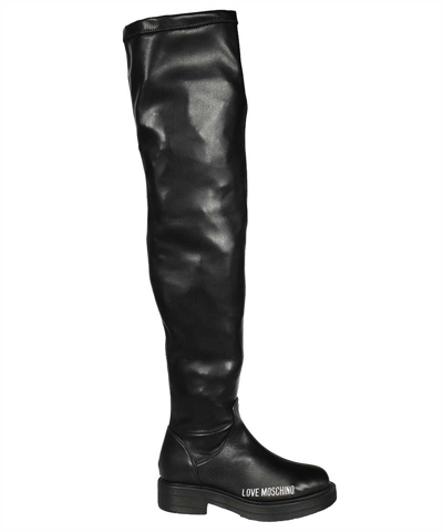 Shop Love Moschino Boots In Black