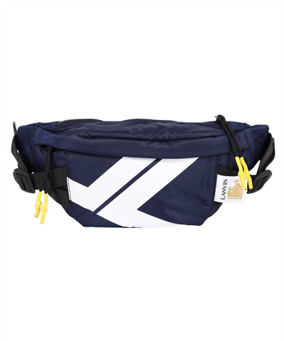 Shop Lanvin Bumpr Belt Bag In Blue