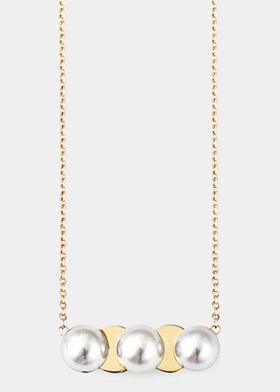 Shop Yutai Pearl Slide Necklace In Yg