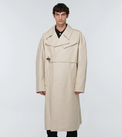 Shop Givenchy U-lock Cotton Twill Trench Coat In Light Beige