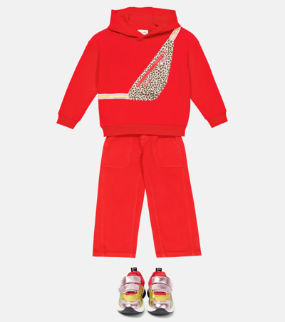 Shop Marc Jacobs Printed Cotton Jersey Hoodie In Red