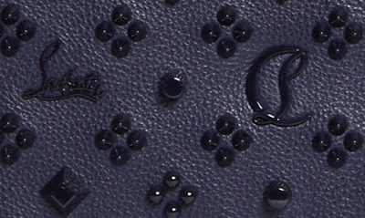 Shop Christian Louboutin Medium Paloma Studded Leather Satchel In Ink/ Ink