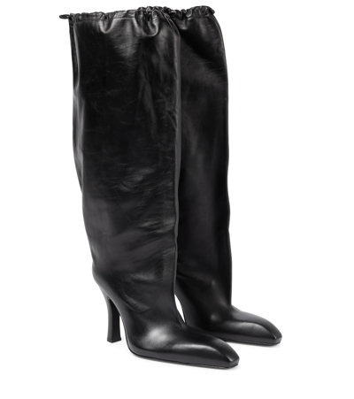Shop Balenciaga Falkon Leather Boots In Black
