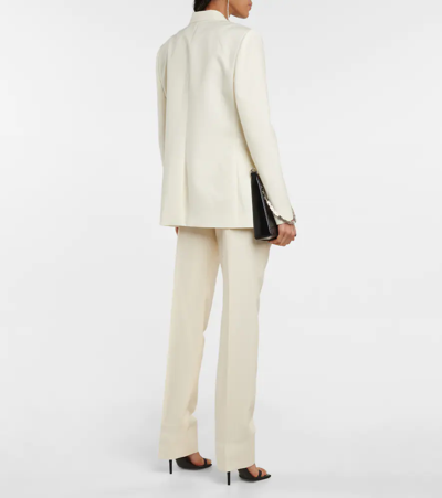 Shop Givenchy Padlock Wool-blend Blazer In Ivory