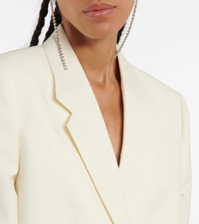 Shop Givenchy Padlock Wool-blend Blazer In Ivory