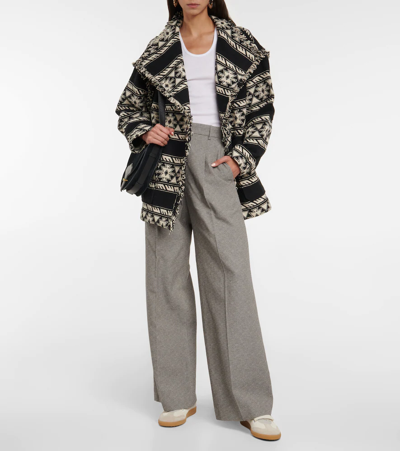 Isabel Marant Beth Panelled Suede Sneakers In Ecru