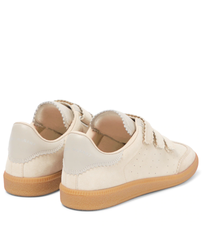 Isabel Marant Beth Panelled Suede Sneakers In Ecru