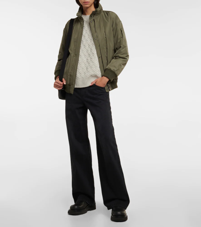 Loro Piana Tremblay Reversible Silk Blend Jacket In Olive