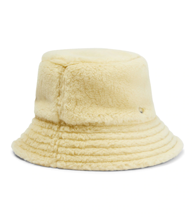 Shop Loro Piana Zita Cashmere And Silk Bucket Hat In Vanilla Custard