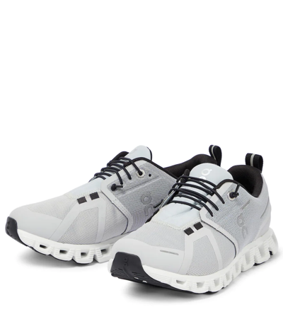 Shop On Running Cloud 5 Waterproof Sneakers In Glacier White