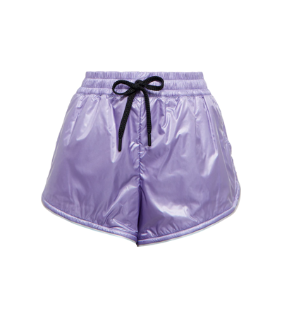 Shop Moncler Drawstring Shorts In Lilla
