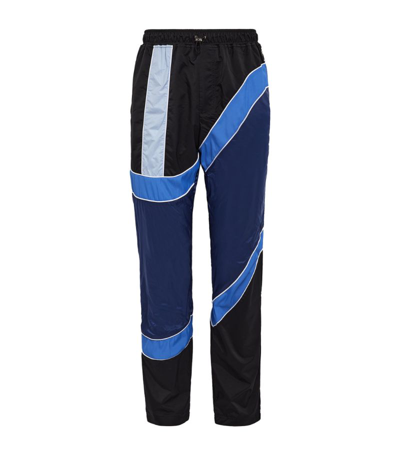 Shop Ahluwalia Nylon Patchwork Sweatpants In Navy