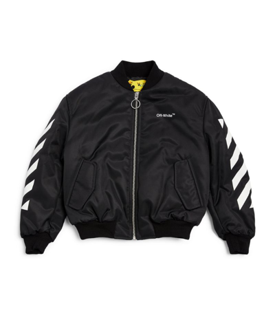 Shop Off-white Arrow Motif Padded Bomber Jacket (4-12 Years) In Black