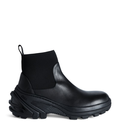 Shop Alyx 1017  9sm Leather Chelsea Boots With Removable Sole In Black