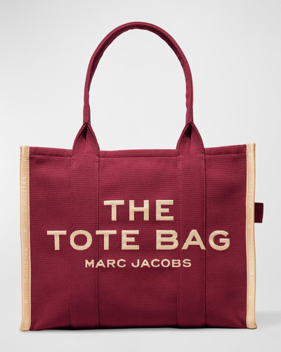 Shop Marc Jacobs The Jacquard Large Tote Bag In Merlot