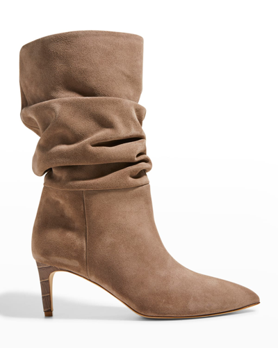 Shop Paris Texas 60mm Slouchy Suede Boots In Angora