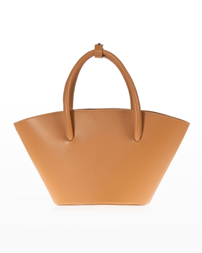 Shop Joanna Maxham Lady's Gambit Bell Leather Top-handle Bag In Tan