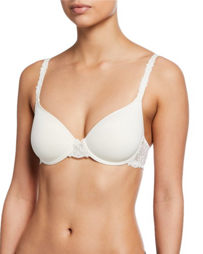 Shop Chantelle Champs Elysees Smooth Custom-fit T-shirt Bra In Ivory