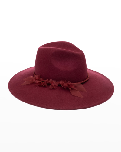 Shop Eugenia Kim Emmanuelle Wool Fedora Hat In Bordeaux