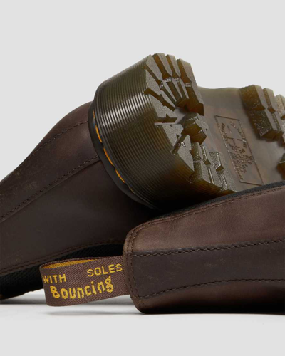 Dr. Martens' 2976 Bex Chelsea Ankle Boots In Crazy Horse Leather In Dark Brown