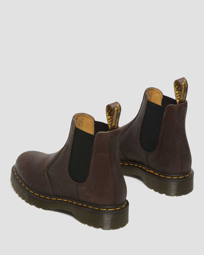 Shop Dr. Martens' 2976 Bex Crazy Horse Chelsea Boots In Dark Brown