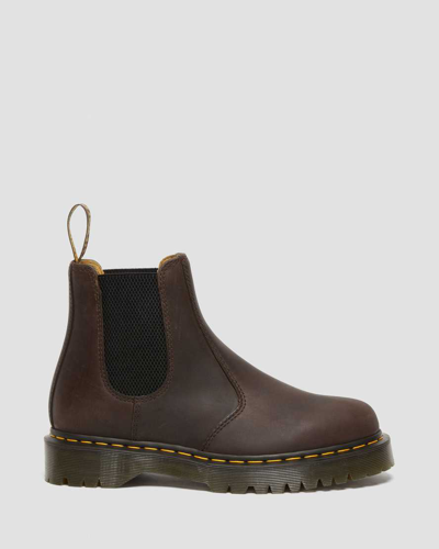 Dr. Martens' 2976 Bex Chelsea Ankle Boots In Crazy Horse Leather In Dark Brown