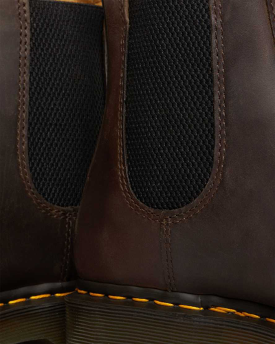Shop Dr. Martens' 2976 Bex Crazy Horse Chelsea Boots In Dark Brown