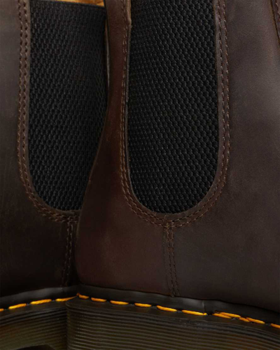 Dr. Martens' 2976 Bex Chelsea Ankle Boots In Crazy Horse Leather In Dark Brown