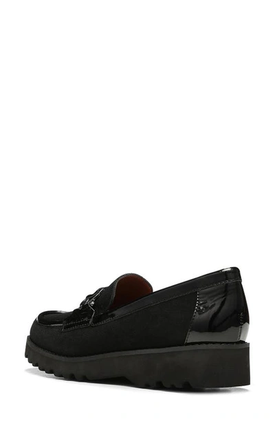 Donald Pliner Clio Leather & Suede Loafer In Black