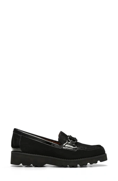 Donald Pliner Clio Leather & Suede Loafer In Black