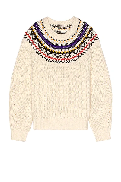 Shop Isabel Marant Gillen Winter Sweater In Ecru