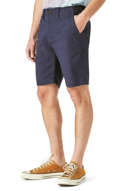 Shop Lucky Brand Flat Front Shorts In American Navy