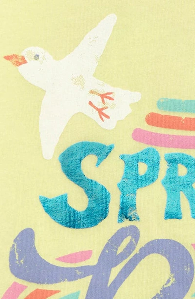 Peek Aren't You Curious Kids' Spread Joy Graphic Tee In Lime