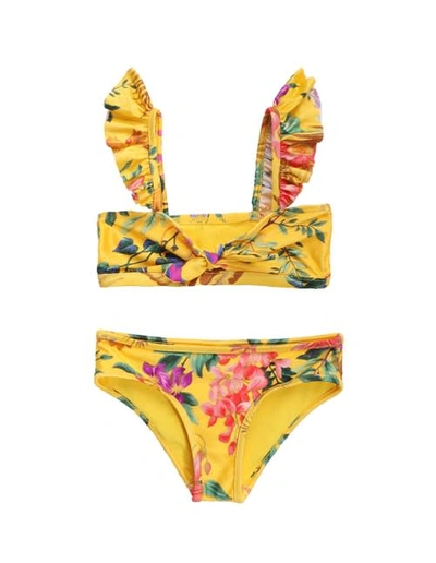Shop Zimmermann Tropicana Bikini In Yellow