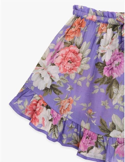 Shop Zimmermann Fantasy Skirt In Viola-rosa